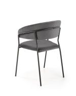 Jedilni stol K426 črn je dobavljiv v sivi barvi. Noge stola so iz kovine prašno barvane. Dimenzija: - Š:57/G:54/V:79 cm, Material: - tkanina BLUVEL 14 -