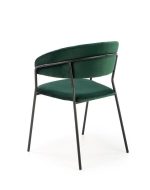 Jedilni stol K426 zelen je dobavljiv v zeleni barvi. Noge stola so iz kovine prašno barvane. Dimenzija: - Š:57/G:54/V:79 cm, Material: - tkanina BLUVEL 78 -