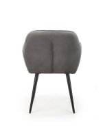 Jedilni stol K429 siv je dobavljiv v sivi barvi. Noge stola so iz kovine prašno barvane. Dimenzija: - Š:61/G:54/V:77 cm, Material: - žametna tkanina HLR 21