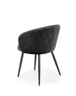 Jedilni stol K430 črn je dobavljiv v črni barvi. Noge stola so iz kovine prašno barvane. Dimenzija: - Š:61/G:54/V:77 cm, Material: - žametna tkanina HLR
