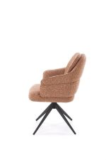 Jedilni stol K570 je dobavljiv v cimet barvi. Noge stola so iz kovine prašno barvane in ima posebnost vrtljivega sedeža. Dimenzija: - Š:61/G:70/V:92 cm,
