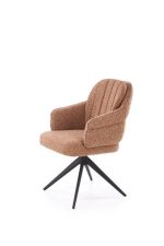 Jedilni stol K570 je dobavljiv v cimet barvi. Noge stola so iz kovine prašno barvane in ima posebnost vrtljivega sedeža. Dimenzija: - Š:61/G:70/V:92 cm,
