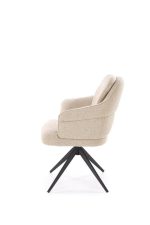 Jedilni stol K570 je dobavljiv v bež barvi. Noge stola so iz kovine prašno barvane in ima posebnost vrtljivega sedeža. Dimenzija: - Š:61/G:70/V:92 cm,