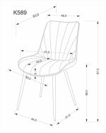 Jedilni stol K589 siv - slika 7