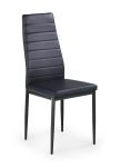 Jedilni stol K70 črn je dobavljiv v črni barvi in eko usnju. Noge stola so iz jekla s prašnim premazom. Dimenzija: - Š:41/G:50/V:98 cm, Material: - eko