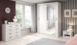 Komplet komode + garderobne omare + nočne omarice ARTUR bela - slika 7