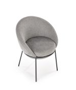 Jedilni stol K482 je dobavljiv v sivi barvi. Noge stola so iz kovine prašno barvane. Dimenzija: - Š:61/G:59/V:78 cm, Material: - tkanina - kovina