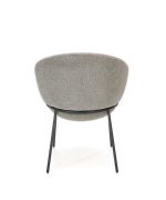 Jedilni stol K482 je dobavljiv v sivi barvi. Noge stola so iz kovine prašno barvane. Dimenzija: - Š:61/G:59/V:78 cm, Material: - tkanina - kovina