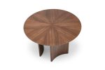 Okrogla jedilna miza CALDO, miza je izdelana iz MDF ter naravnega furnirja. Miza je v barvi oreha. Barva: oreh Material: MDF naravni furnir Dimenzija: FI: 120