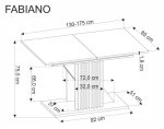Raztegljiva jedilna miza FABIANO hrast/črna - slika 9