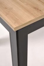 Raztegljiva jedilna miza GIZMO artisan črna je narejena iz kakovostne laminirane plošče v artisan barvi. Mizne nogice so v črni barvi narejene iz