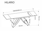 Raztegljiva jedilna miza HILARIO črna / marmor - slika 10
